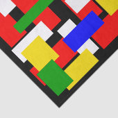 Rot, Gelb, Schwarz, Blau und Grün Seidenpapier (Ausschnitt)