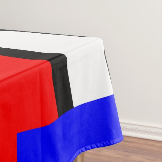 Rot, Gelb, Schwarz, Blau und Grün Tischdecke (Beispiel)