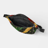 Rot-Gelb-Schwarze Wellen des festlichen Glitzer Bauchtasche (Offen)