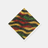 Rot-Gelb-Schwarze Wellen des festlichen Glitzer Serviette (Ecke)