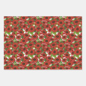 Rot-Gelb-Sonnenblumen-Blumenmuster Geschenkpapier Set (Vorderseite 2)