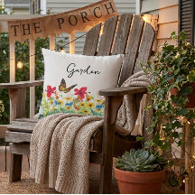 Rot Gelb und Blau Blüte mit Schmetterling