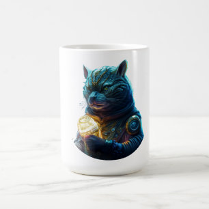 Rot-Gelb- und grünes Fraktal Design Kaffeetasse