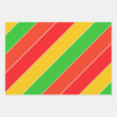 Rot, Gelb und Kalkgrün Geschenkpapier Set (Vorderseite)