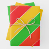 Rot, Gelb und Kalkgrün Geschenkpapier Set (Beispiel)