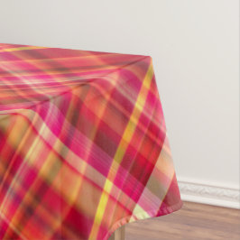 Rot, Gelb und Rosa Blätter Kariert Tischdecke