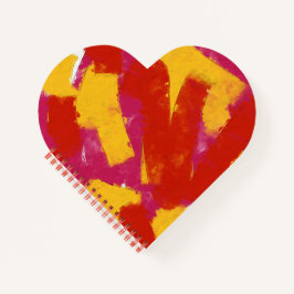 Rot, Gelb und Rosa Notizblock