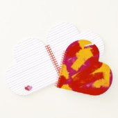 Rot, Gelb und Rosa Notizblock (Innenseite)