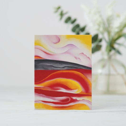 Rot, Gelb und Schwarz | Georgia O'Keeffe | Postkarte (Stehend Vorderseite)