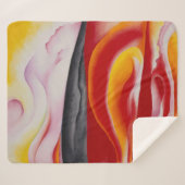 Rot, Gelb und Schwarz | Georgia O'Keeffe | Sherpadecke (Vorderseite (Horizontal))