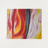 Rot, Gelb und Schwarz | Georgia O'Keeffe | Wandteppich (Vorderseite (Horizontal))