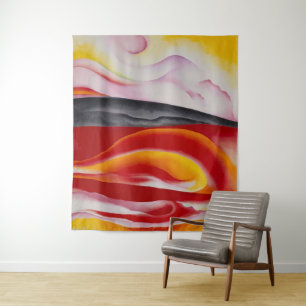 Rot, Gelb und Schwarz   Georgia O'Keeffe   Wandteppich