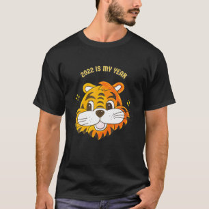 Rot Gelb und Schwarz Jahr des Tigerchinesisch neu T-Shirt
