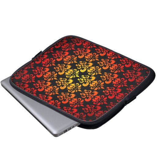 Rot, gelb und schwarz laptopschutzhülle (Vorne Knopf)