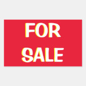 rot-gelb und weiß rechteckiger aufkleber (Vorderseite)