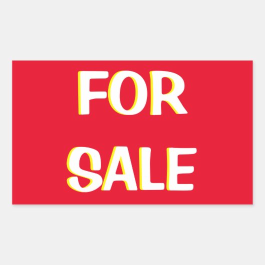 rot-gelb und weiß rechteckiger aufkleber (Vorderseite)