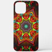 Rot gelb verdreht acht-spitzen Sternenkaleidoscope Case-Mate iPhone Hülle (Rückseite)