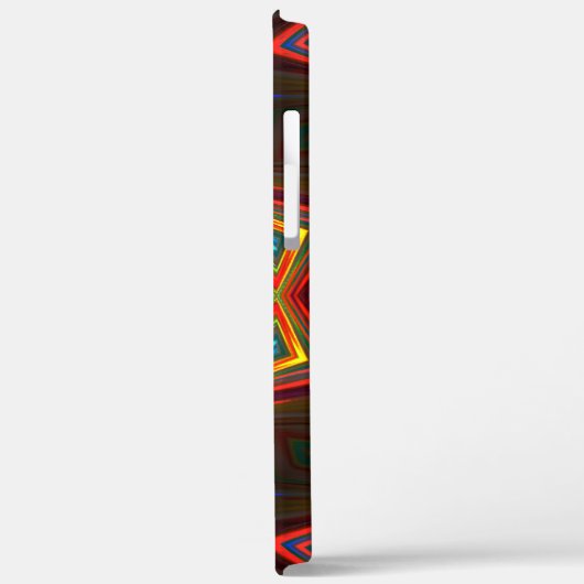 Rot gelb verdreht acht-spitzen Sternenkaleidoscope Case-Mate iPhone Hülle (Rückseite / Links)