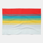 Rot-Gelb-Weiß-Grau Abstraktes einzigartiges Muster Handtuch (Horizontal)