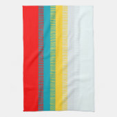 Rot-Gelb-Weiß-Grau Abstraktes einzigartiges Muster Handtuch (Vertikal)