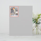 Rot-Gelb Woodpecker Malerei Original Vogelkunst (Stehend Vorderseite)