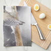 Rot-Gelb Woodpecker Malerei Original Vogelkunst Geschirrtuch (Viertel Falte)