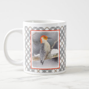 Rot-Gelb Woodpecker Malerei Original Vogelkunst Jumbo-Tasse