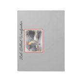 Rot-Gelb Woodpecker Malerei Original Vogelkunst Notizblock (Rotiert)