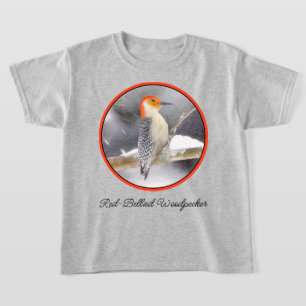 Rot-Gelb Woodpecker Malerei Original Vogelkunst T-Shirt