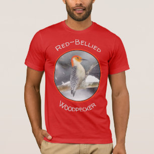 Rot-Gelb Woodpecker Malerei Original Vogelkunst T-Shirt