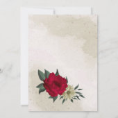 Rot-gelbe Blüten botanisch Save The Date (Rückseite)
