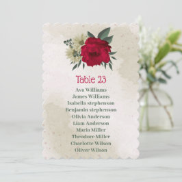 Rot-gelbe Blütenkarte Einladung