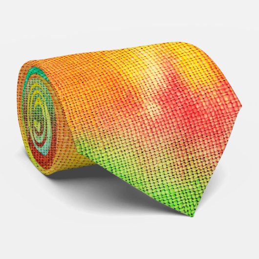 Rot-gelbe grüne gefärbte Krawatte (Gerollt)