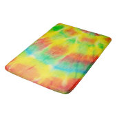 Rot-gelbe grüne gefärbte Krawatte Badematte (Schrägansicht)