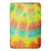 Rot-gelbe grüne gefärbte Krawatte Badematte (Vorderseite Vertikal)