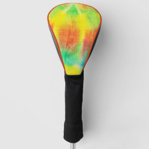 Rot-gelbe grüne gefärbte Krawatte Golf Headcover