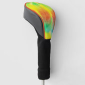 Rot-gelbe grüne gefärbte Krawatte Golf Headcover (angewinkelt)