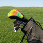 Rot-gelbe grüne gefärbte Krawatte Golf Headcover (In SItu)