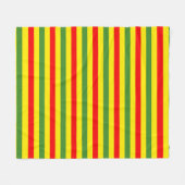 Rot-gelbe grüne Streifen Fleecedecke (Vorderseite (Horizontal))