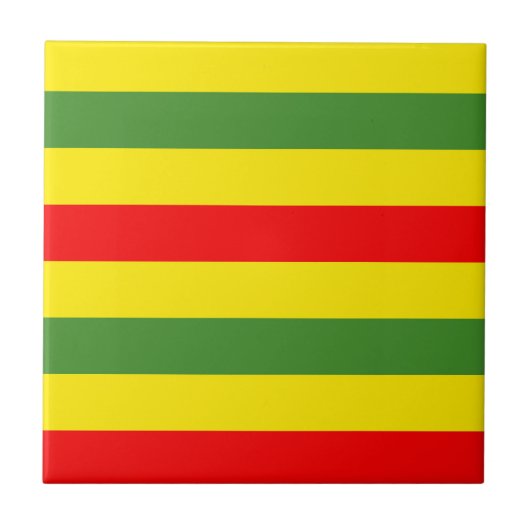 Rot-gelbe grüne Streifen Fliese (Vorderseite)
