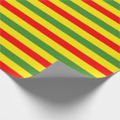 Rot-gelbe grüne Streifen Geschenkpapier (Ecke)