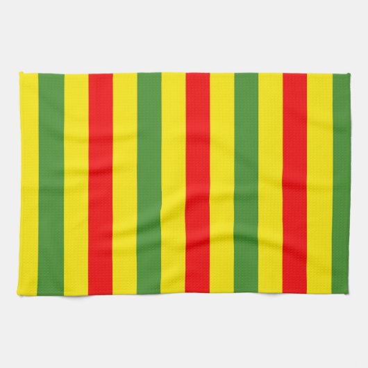 Rot-gelbe grüne Streifen Geschirrtuch (Horizontal)