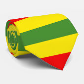 Rot-gelbe grüne Streifen Krawatte (Gerollt)