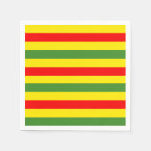 Rot-gelbe grüne Streifen Serviette (Vorderseite)