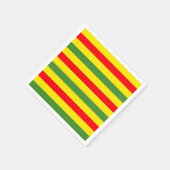 Rot-gelbe grüne Streifen Serviette (Ecke)