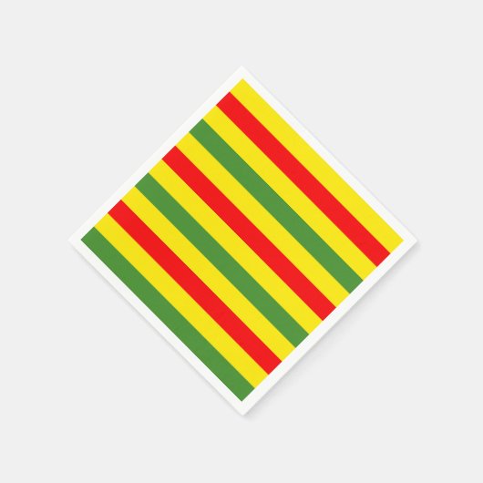 Rot-gelbe grüne Streifen Serviette (Ecke)