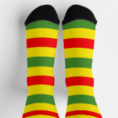 Rot-gelbe grüne Streifen Socken (Oben)