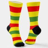 Rot-gelbe grüne Streifen Socken (Gewinkelt)