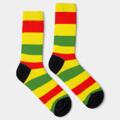 Rot-gelbe grüne Streifen Socken (Rechts)