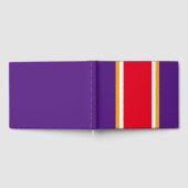 Rot-gelbe Streifen auf fett Lila Gästebuch (Voll)